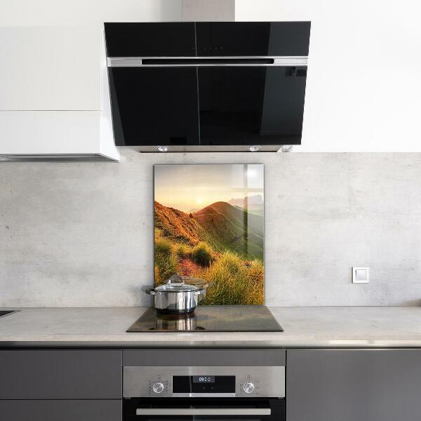 Kitchen splashback Mountain glade sunrise
