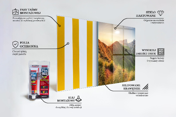 Kitchen splashback Mountain glade sunrise