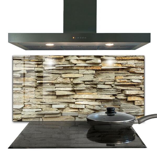 Glass splashback Natural bricks