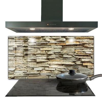 Glass splashback Natural bricks