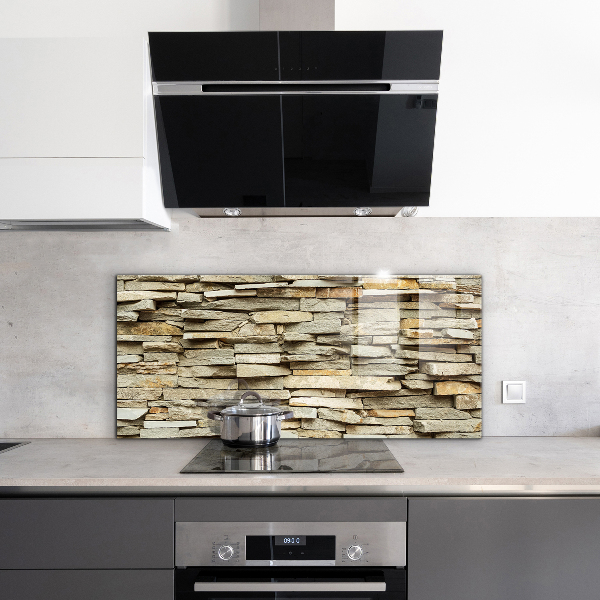 Glass splashback Natural bricks