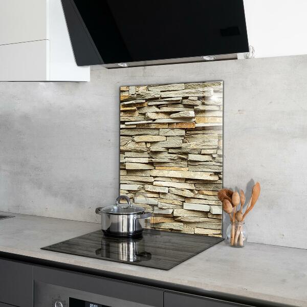 Glass splashback Natural bricks