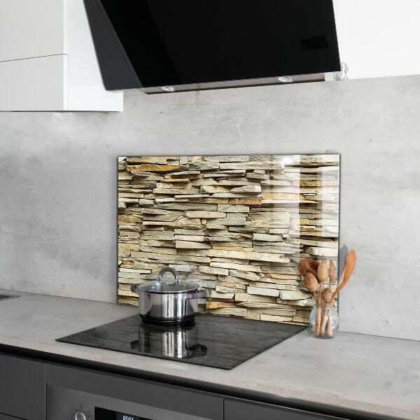 Glass splashback Natural bricks