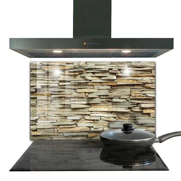 Glass splashback Natural bricks