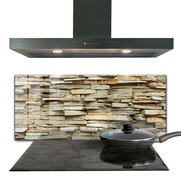 Glass splashback Natural bricks