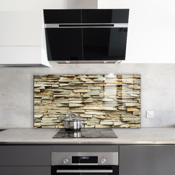 Glass splashback Natural bricks