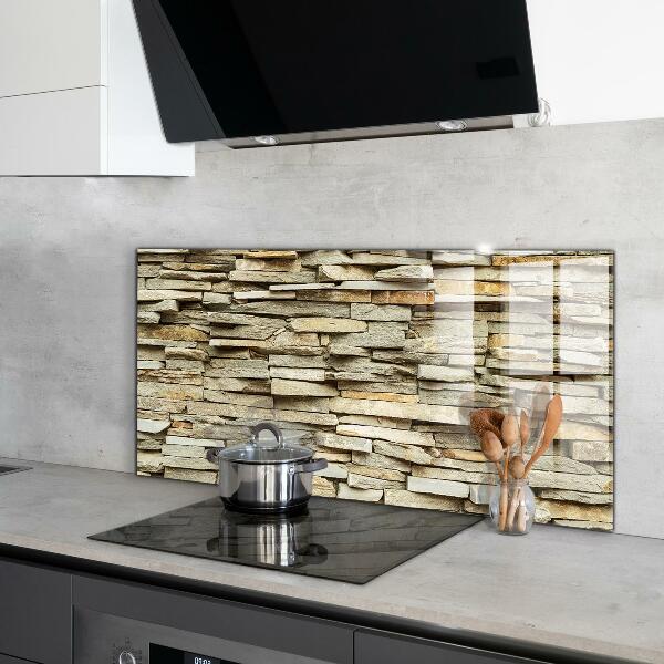 Glass splashback Natural bricks