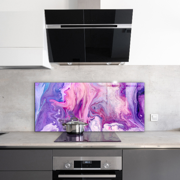 Kitchen splashback Pink abstraction