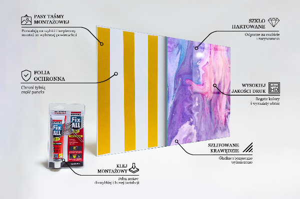 Kitchen splashback Pink abstraction