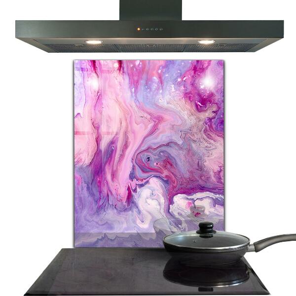 Kitchen splashback Pink abstraction