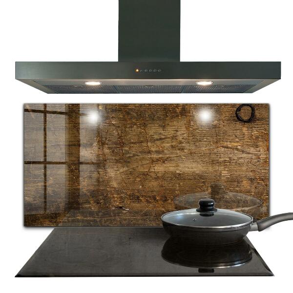 Oven splashback Dark oak wood