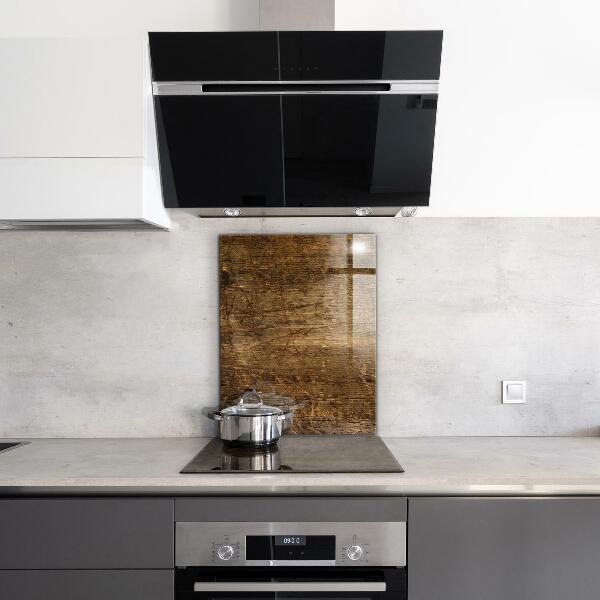Oven splashback Dark oak wood