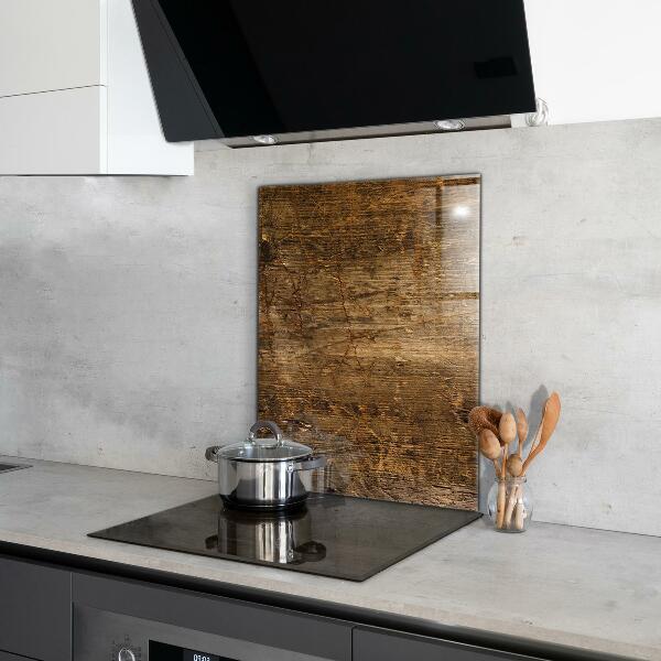 Oven splashback Dark oak wood