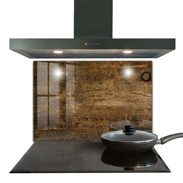 Oven splashback Dark oak wood