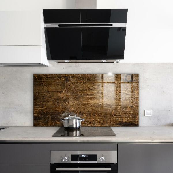 Oven splashback Dark oak wood