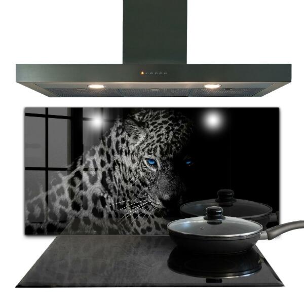 Cooker splashback Dark panther wild cat