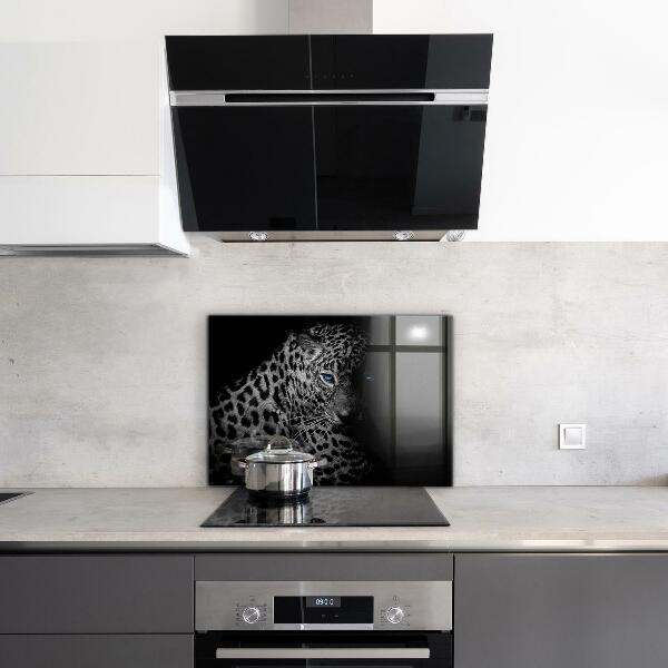 Cooker splashback Dark panther wild cat