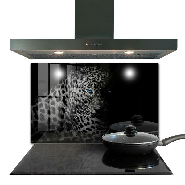 Cooker splashback Dark panther wild cat