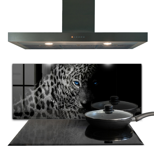 Cooker splashback Dark panther wild cat