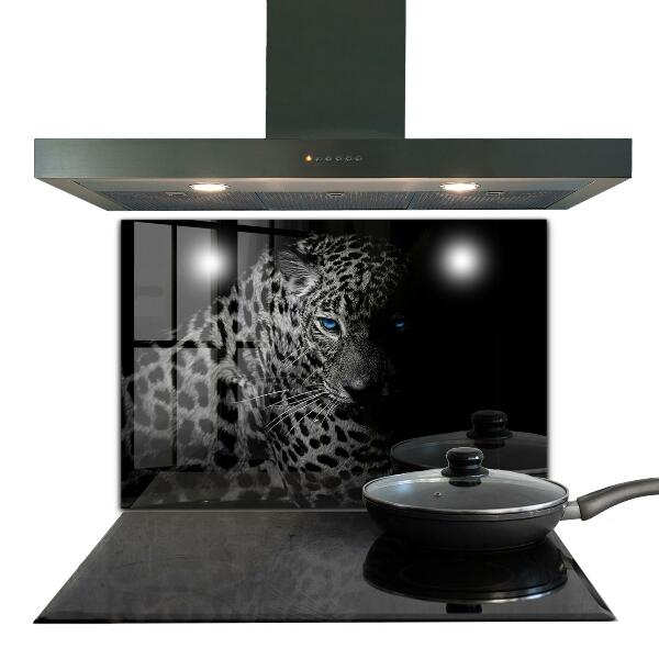Cooker splashback Dark panther wild cat