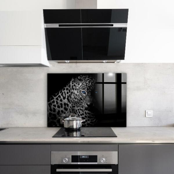 Cooker splashback Dark panther wild cat