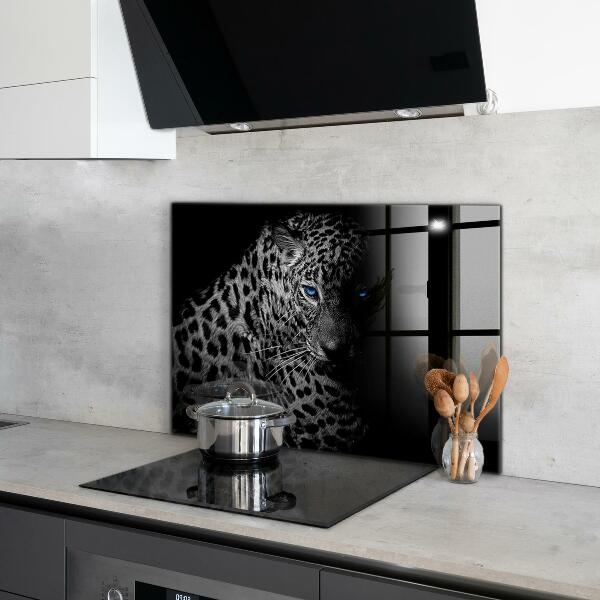Cooker splashback Dark panther wild cat