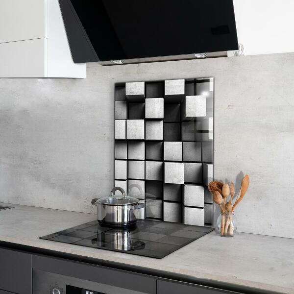 Cooker splashback Cubes geometric pattern