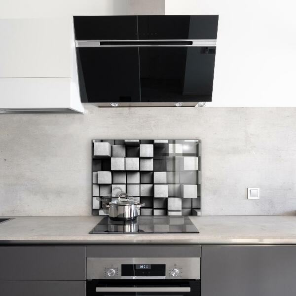 Cooker splashback Cubes geometric pattern