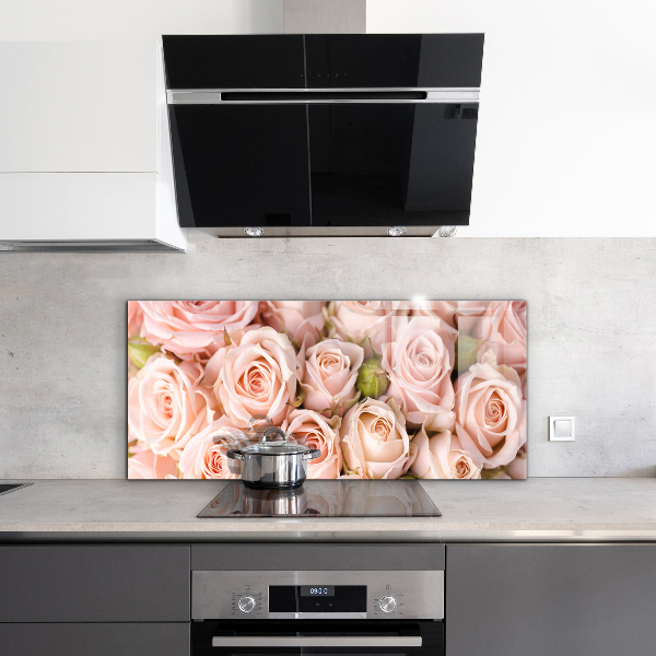 Kitchen splashback Bouquet of delicate roses