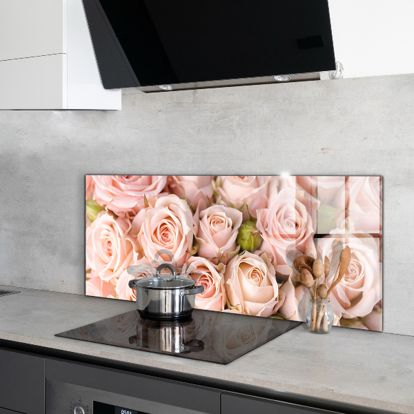 Kitchen splashback Bouquet of delicate roses