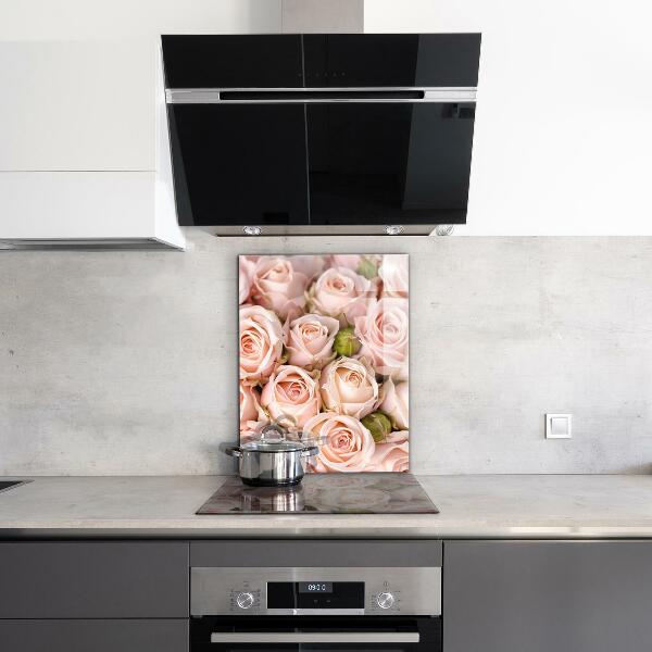 Kitchen splashback Bouquet of delicate roses