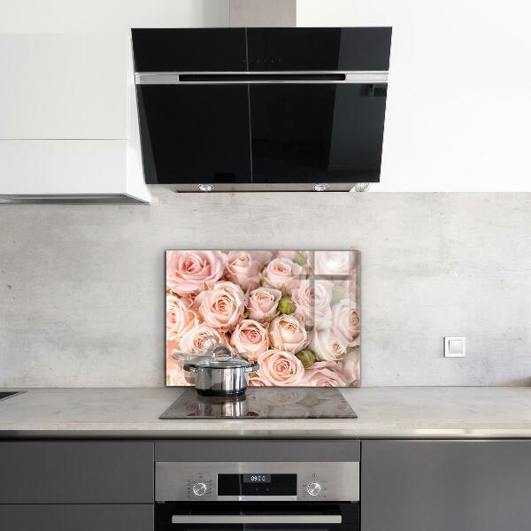 Kitchen splashback Bouquet of delicate roses