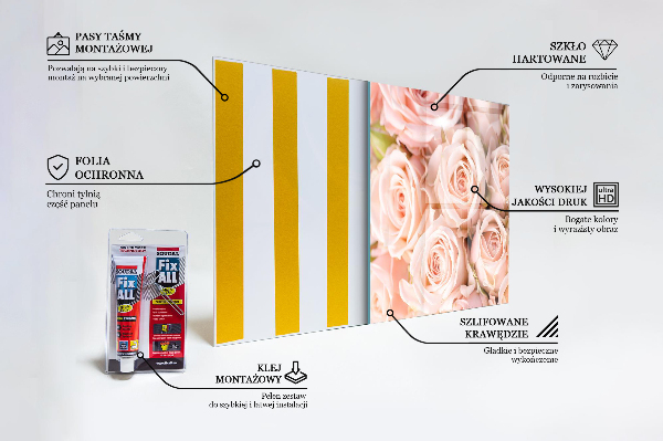 Kitchen splashback Bouquet of delicate roses