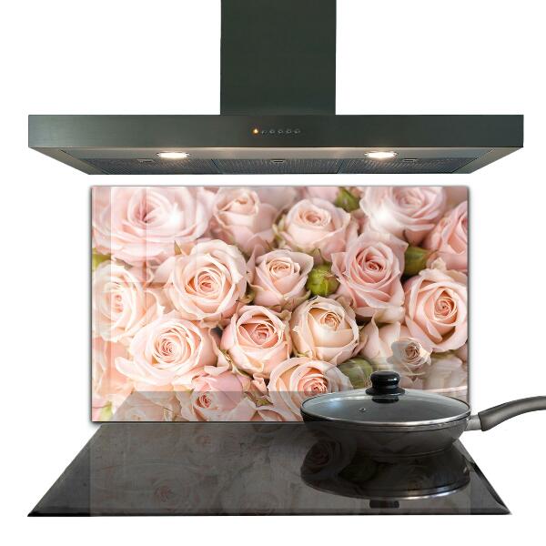 Kitchen splashback Bouquet of delicate roses