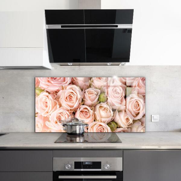 Kitchen splashback Bouquet of delicate roses