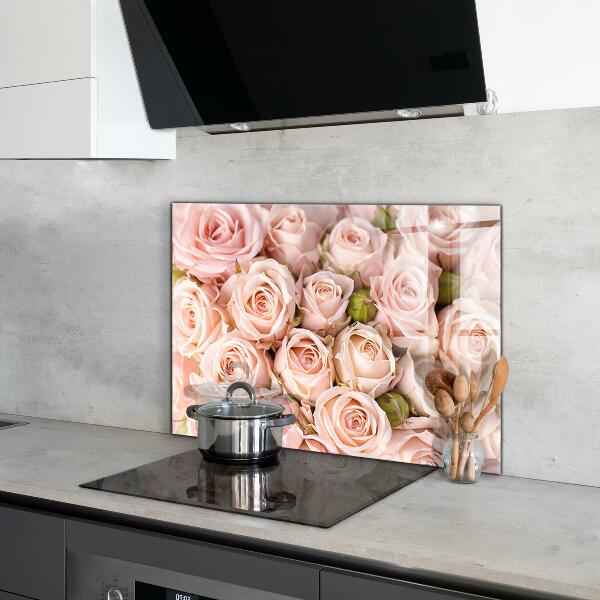 Kitchen splashback Bouquet of delicate roses