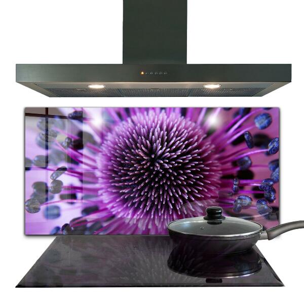 Kitchen splashback Purple flower