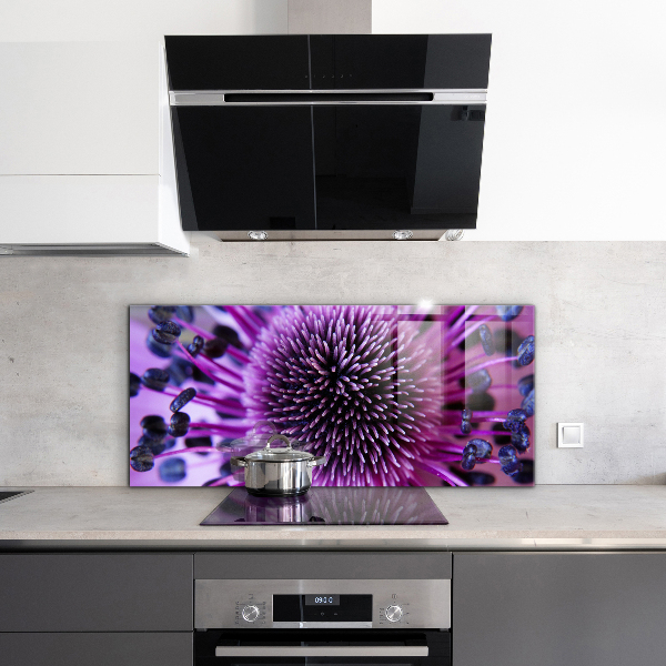 Kitchen splashback Purple flower