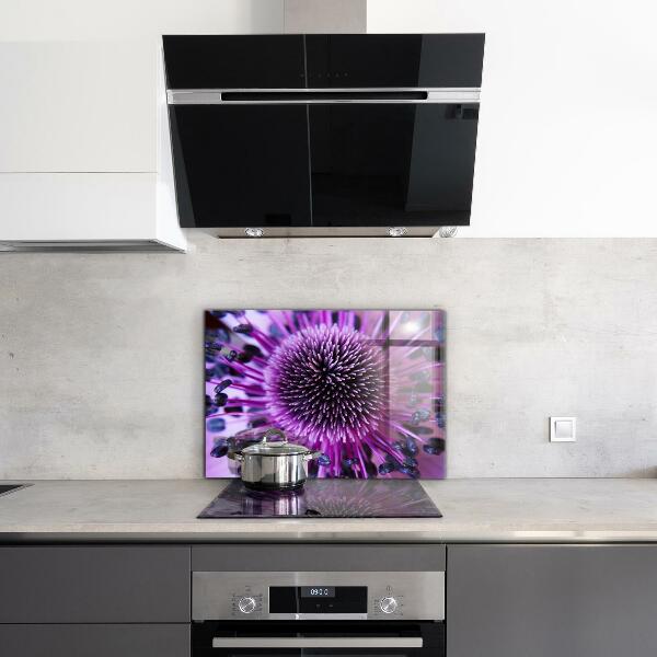 Kitchen splashback Purple flower