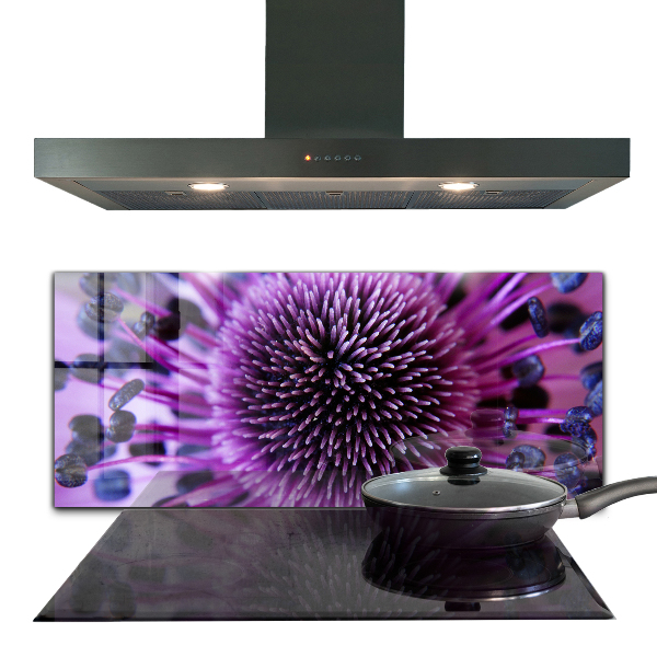Kitchen splashback Purple flower
