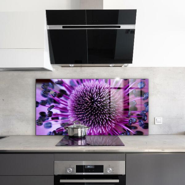 Kitchen splashback Purple flower