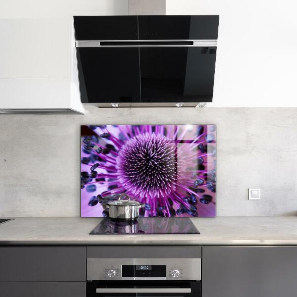Kitchen splashback Purple flower
