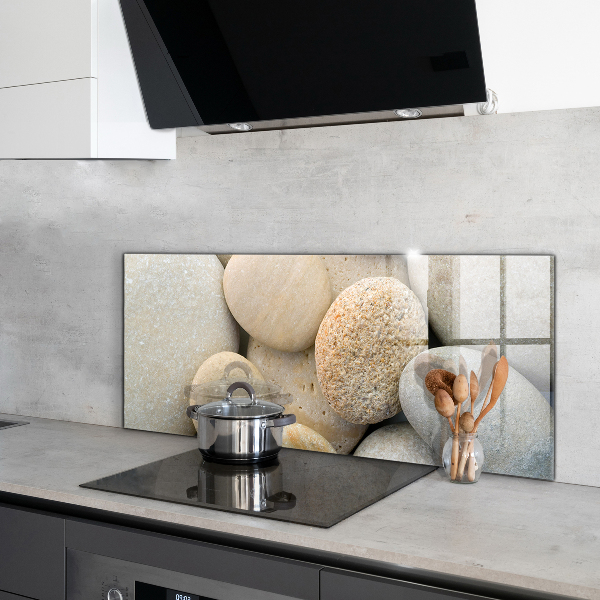 Glass splashback Stony beach