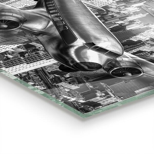 Kitchen splashback Plane over new york