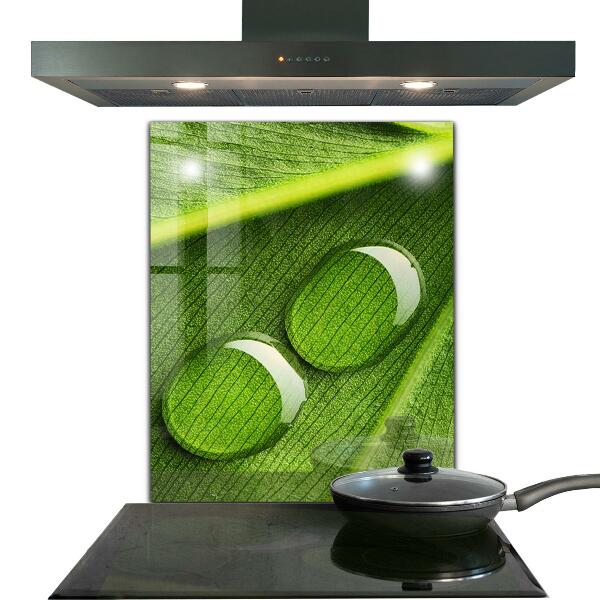 Kitchen splashback Dew drop on a leaf