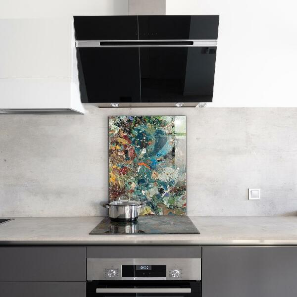 Glass splashback Oil paint texture