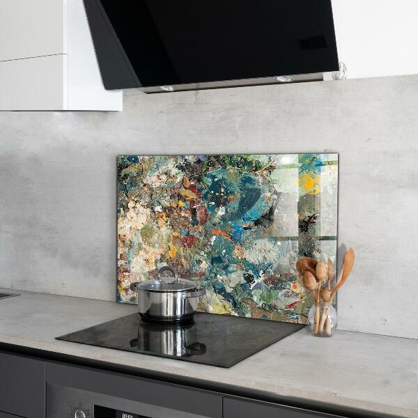 Glass splashback Oil paint texture