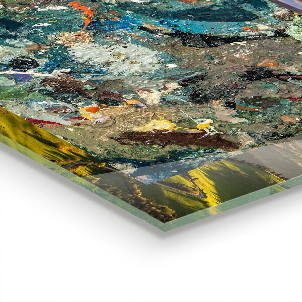 Glass splashback Oil paint texture