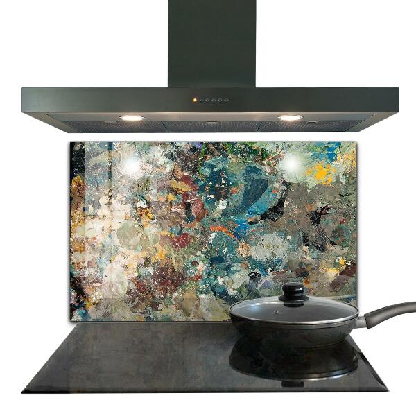 Glass splashback Oil paint texture