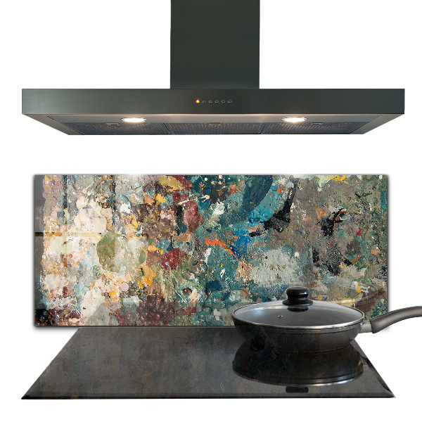 Glass splashback Oil paint texture